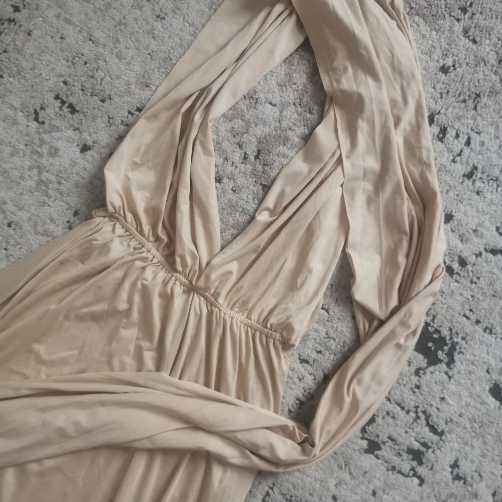 Nude Infinity Wrap Dress - Picture 3 of 3
